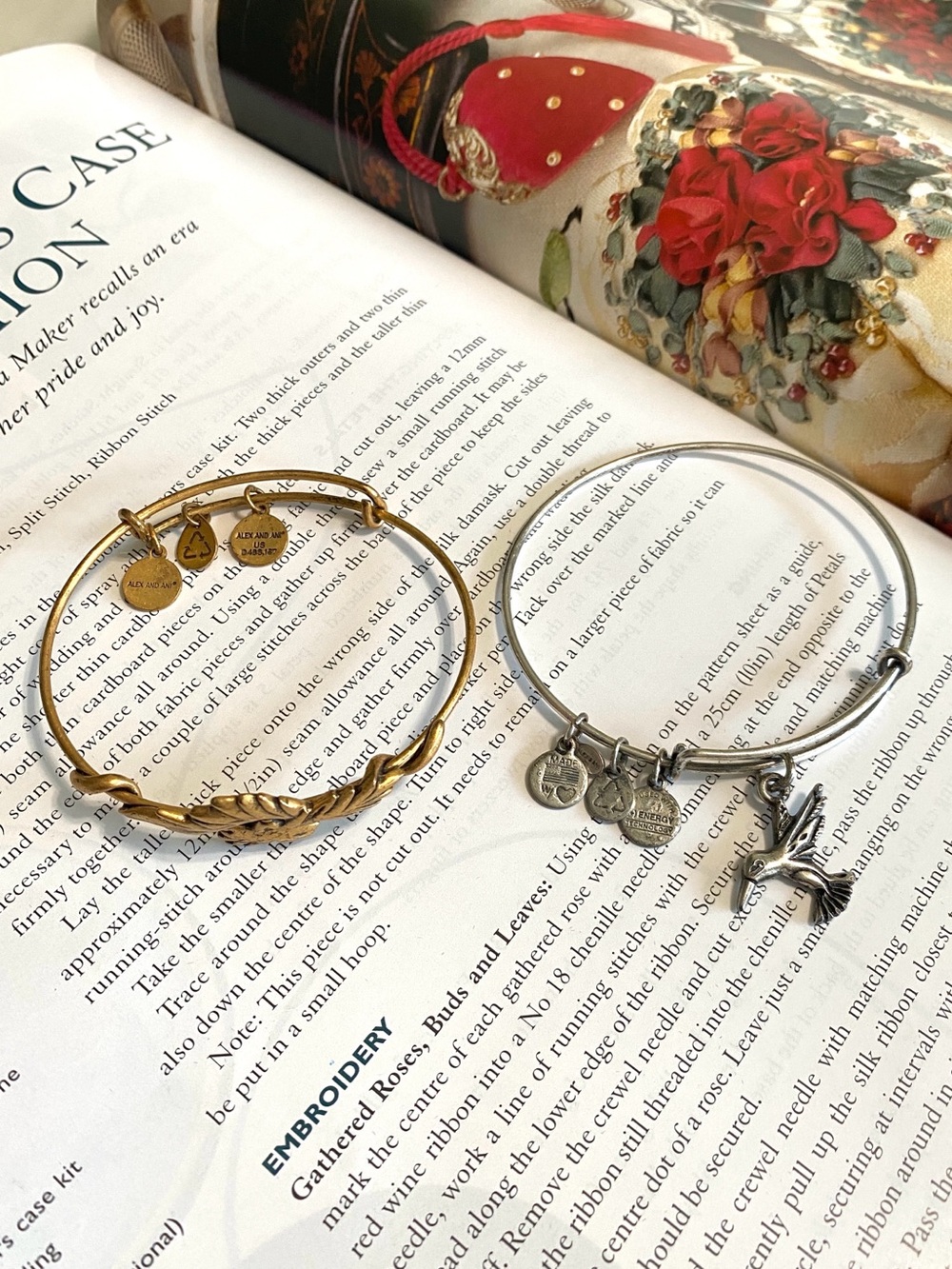 Women’s Alex and Ani Charm Bangle Bracelet Bundle (2) - Gold & Silver